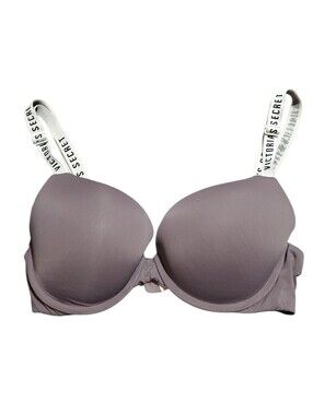 Victoria's Secret Dusty Mauve Padded T-Shirt Bra with Logo Straps